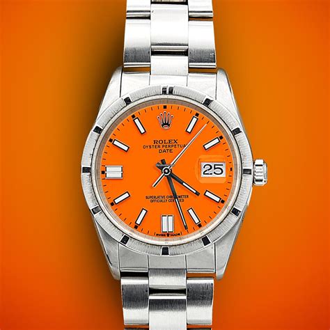 orange rolex rund|rolex oyster perpetual orange dial.